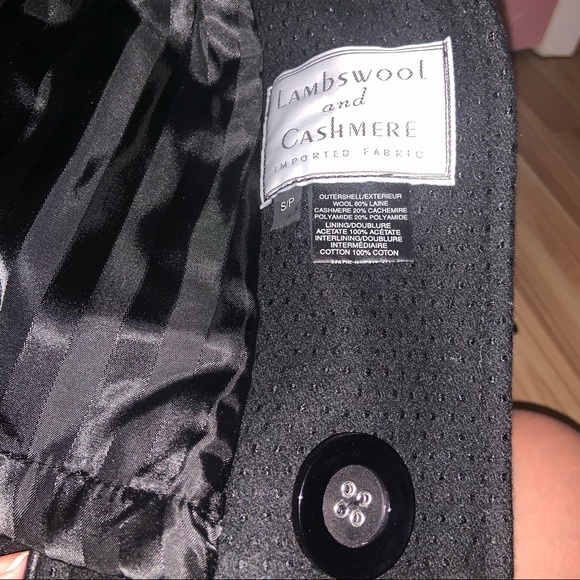 Wool/cashmere black coat - Picture 8 of 13